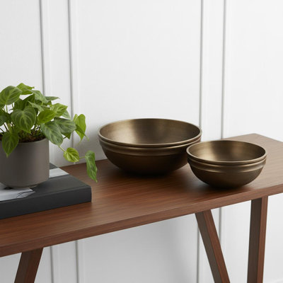 centre de table rond en laiton de 28 cm