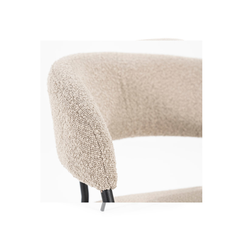 Dining Chair Upholstered Arm Chair, Taupe