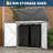 40 Cu.Ft Outdoor Storage Shed, Lockable Galvanized Steel Trash Can Cabinet with Sloped Roof for Yard, Patio-122566337