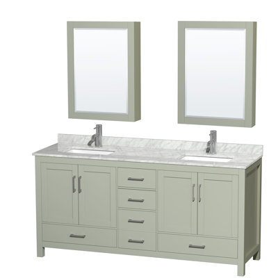 Double Vanity with Mirror