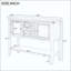 Grande console de rangement rétro Cambridge Series avec quatre petits tiroirs et une tablette inférieure pour le salon-769901344-769901351