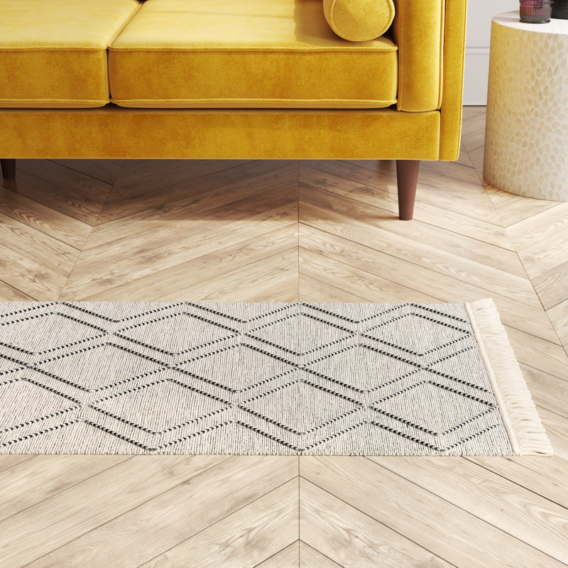 Gagliano Flatweave Wool/Polyester Geometric Rug, Runner 2'6" x 8'