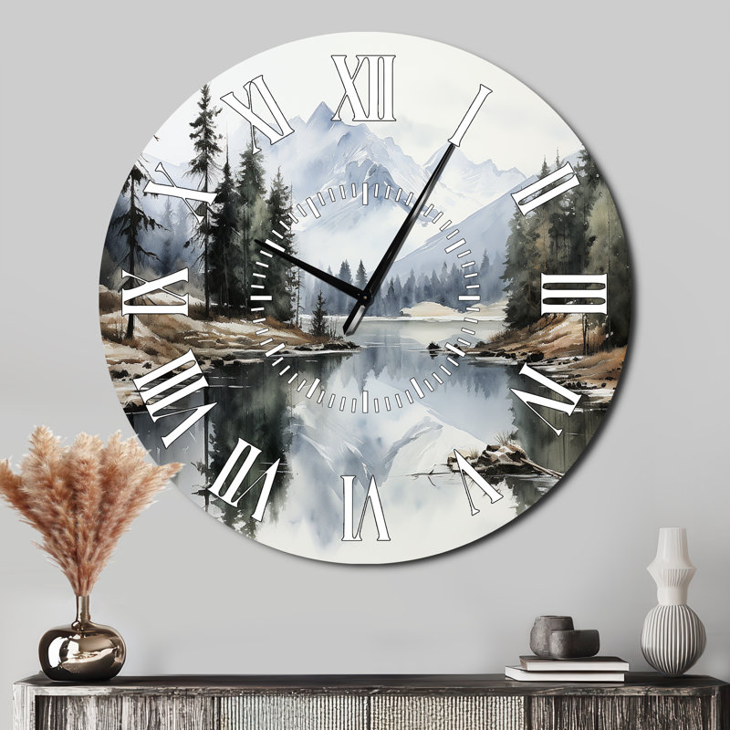 Horloge murale verte et verte, Surdimensionné