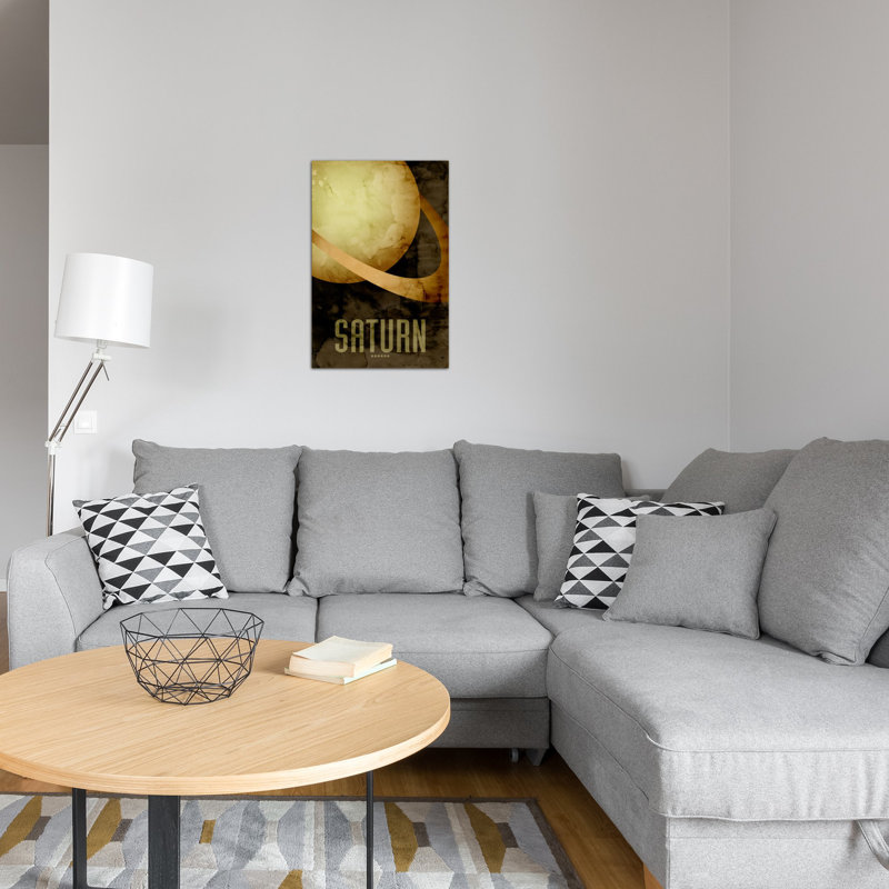 « the planet saturn », reproduction d’art sur toile tendue, H 18 po x l 12 po x P 1,5 po, Toile tendue, Pas de tapis