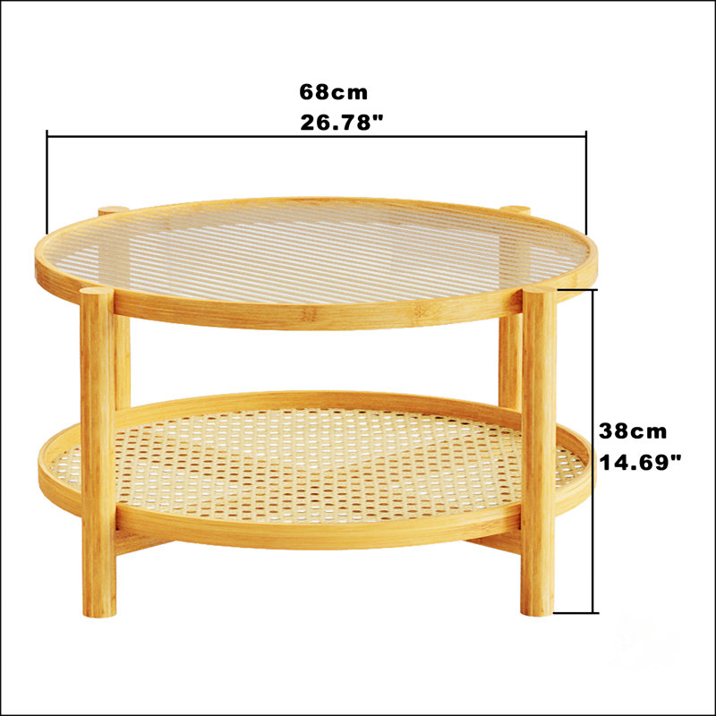 Table basse en rotin