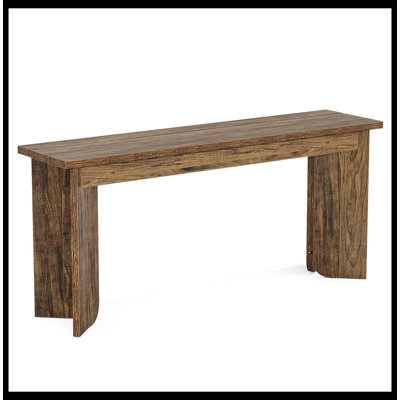 70.9" Console Table, Wood Sofa Table Hallway Table With Double Pedestal
