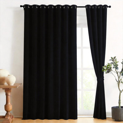Blackout Curtains for Bedroom, Grommet Top Thermal Insulated Window Panels, Set of 2