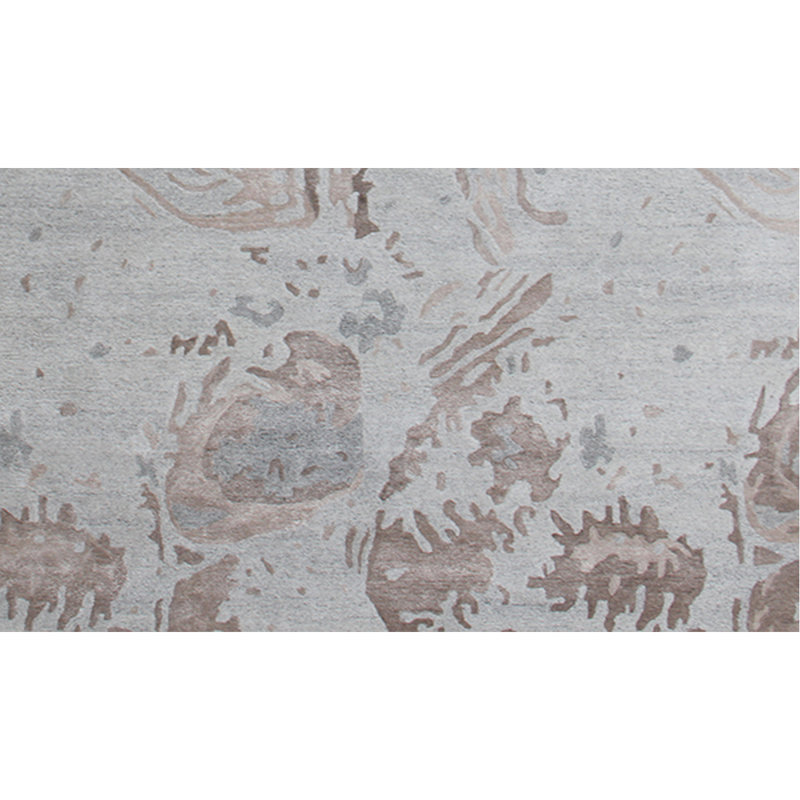Abstract Area Rug in Beige/Gray/Light Blue/Natural, Rectangle 10' x 14'