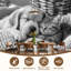 Papier peint mural autocollant moderne représentant un chat et un chien endormis (noir et blanc), idéal pour une chambre ou un salon (175 cm x 244 cm).-123685028-123685050