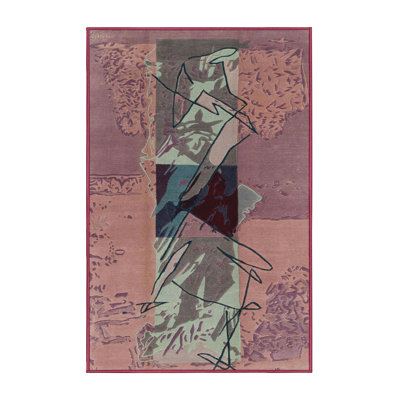 Tapis multicolore à motif abstrait Pylesville