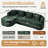 Boneless Modular L-Shaped Sectional Cloud Sofa for Living Room – Modern Minimalist Couch with Customizable Configuration Options-1871385124
