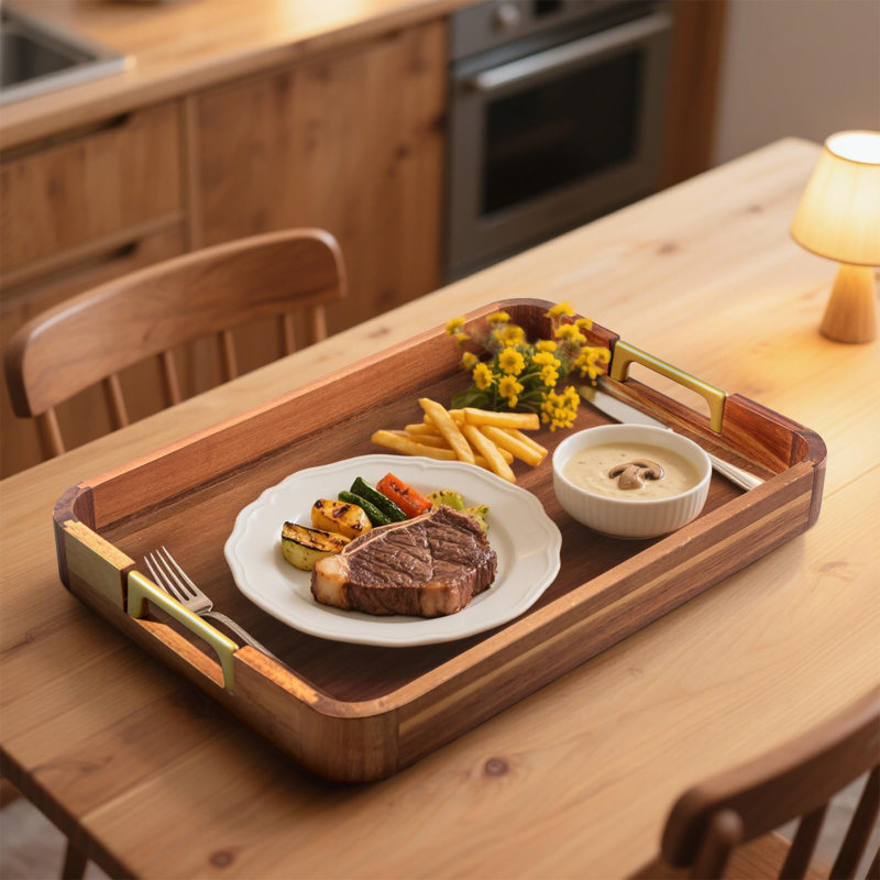 Union Rustic Wood Tray