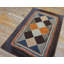 American Hooked Wool Small Scatter Size 1920s Antique Rug