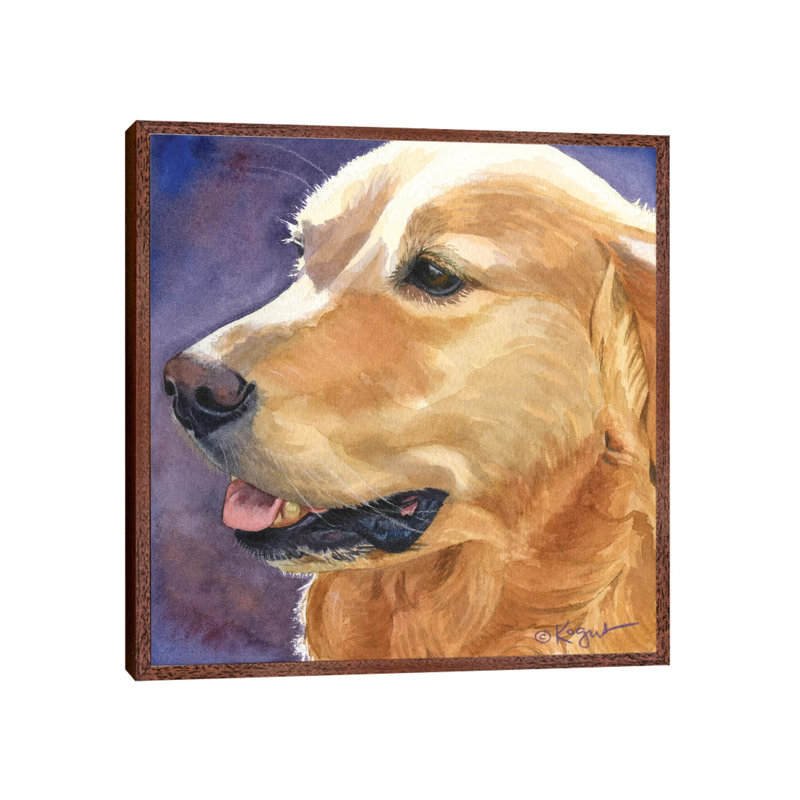 Maggie by Teresa Kogut - Painting on Canvas, 45.72 cm H x 45.72 cm W, Classic Brown Wood Framed
