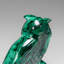 Genuine Polished Malachite Owl Carving (220 Grams)