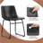 Evre Bar Stools Set of 2, PU Leather Counter Height Bar Stools,  Modern Barstools with Metal Legs and Footrest, Urban Armless Dining Chairs with Backrest for Kitchen Island-1061814482-1064943645