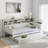 Multifunctional Wooden Daybed With Storage Shelves, Study Desk And Trundle-1271868022-1271868023
