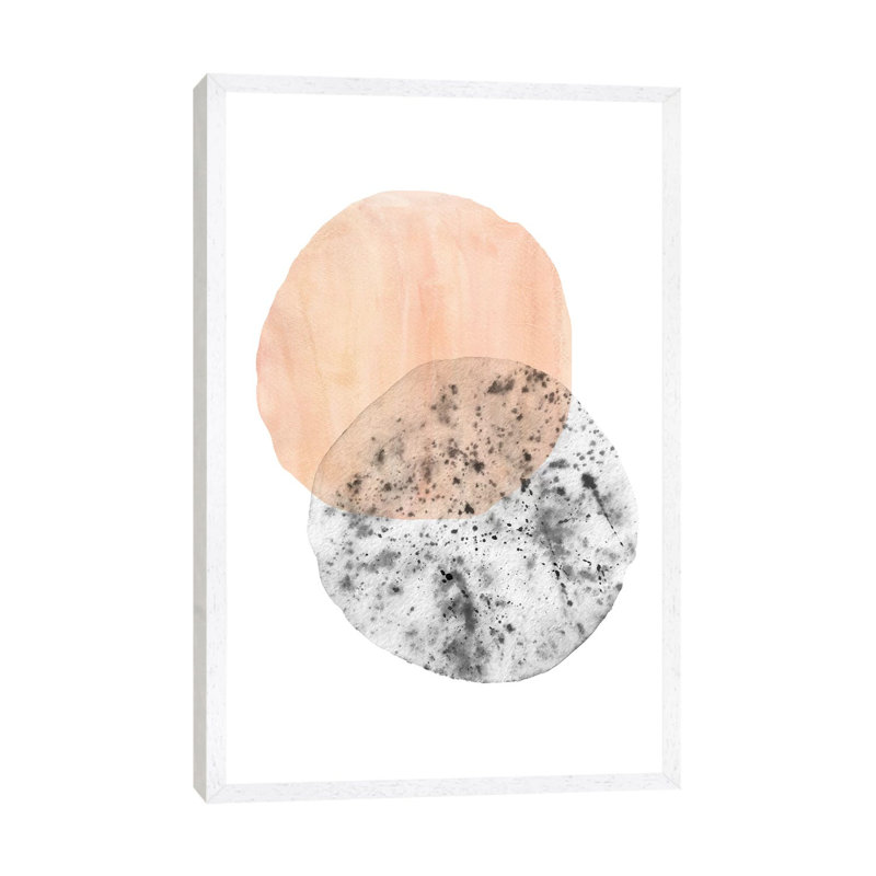 Shapes 1 Piece Painting on Canvas, 66.04cm H x 45.72cm W x 3.81cm D, White Framed