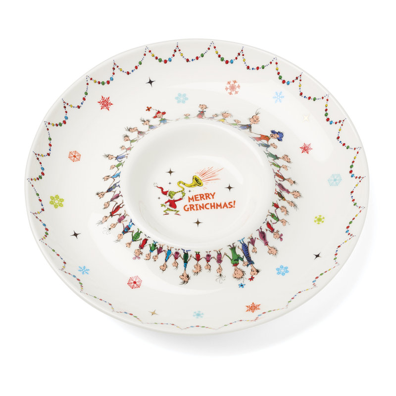 Merry Grinchmas Chip & Dip Bowl