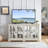 LED Curio Display Cabinet Antique Display Cabinet With Glass Doors Adjustable Shelves For Collectibles Four Door Design Vintage Showcase For Home Or Office Antique Display Case WHI-1519154687
