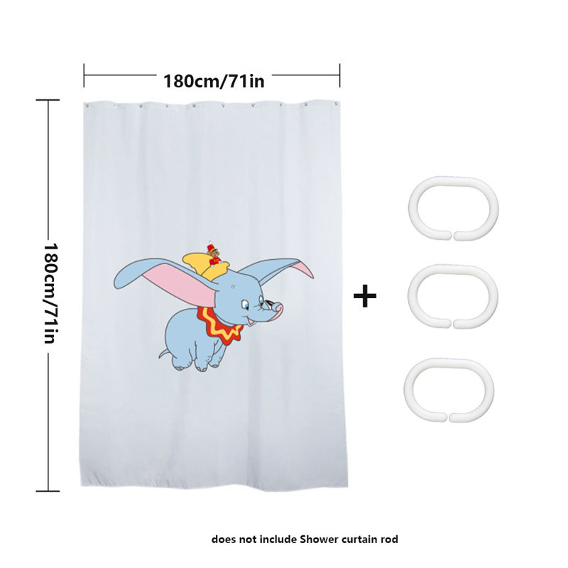 Polyester Shower Curtain With Hooks