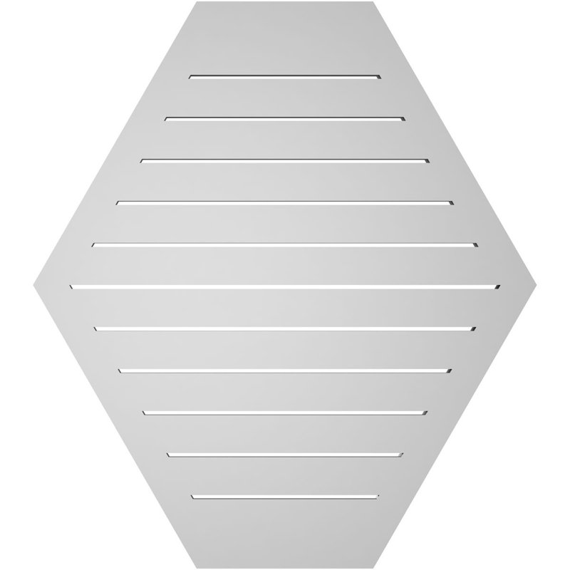 Évent horizontal fonctionnel à pignon en uréthane à surface horizontale Signature, 36" H x 32" W x 1.5" D