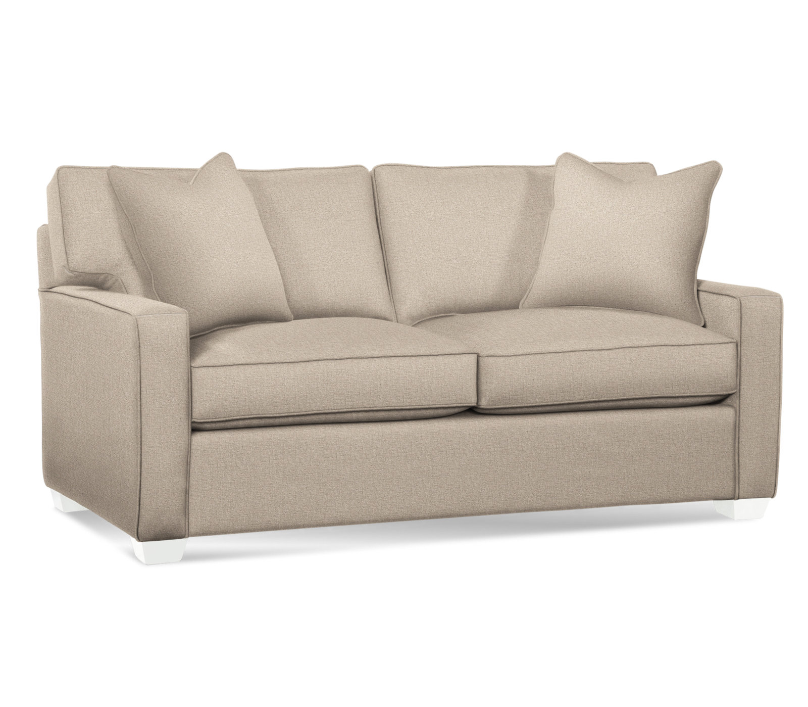 Ellora 81'' Upholstered Sofa, Innerspring Mattress, Basic Navy; 0317-61, Frost White Finish