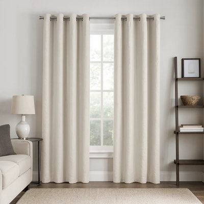 Jini Curtain 2 Panel Set With Grommets, Micro Suede, 54