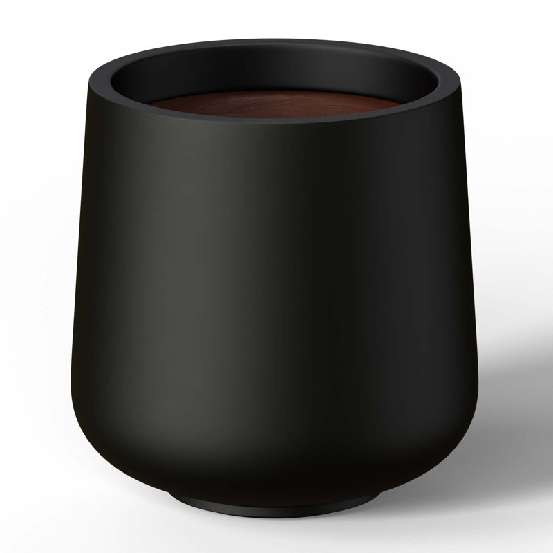 Grand pot à fleurs Brenno, H 17,32 po x l 16,54 po x P 16,54 po, Gris anthracite (intérieur amélioré)