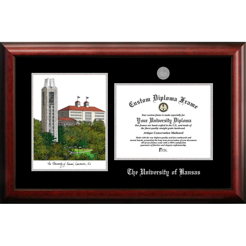 Cadre photo University of Kansas, 11 po x 8,5 po
