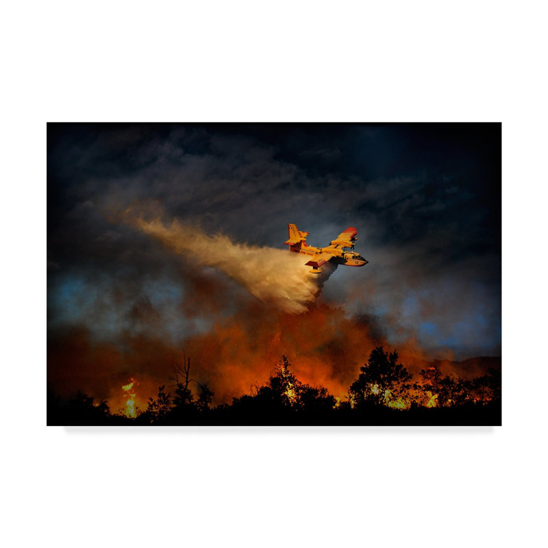 « wall of fire », reproduction de photo sur toile tendue, H 12 po x l 19 po x P 2 po
