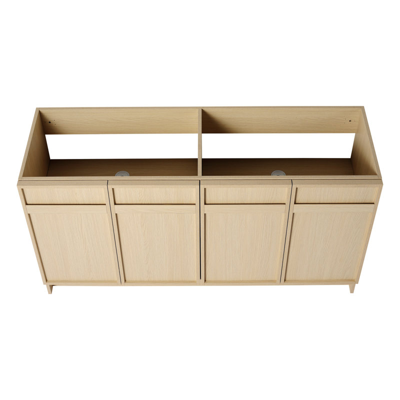 30 " Modern Design Float Bathroom Vanity With Ceramic Basin Set,  Wall Mounted White Vanity  With Soft Close Door