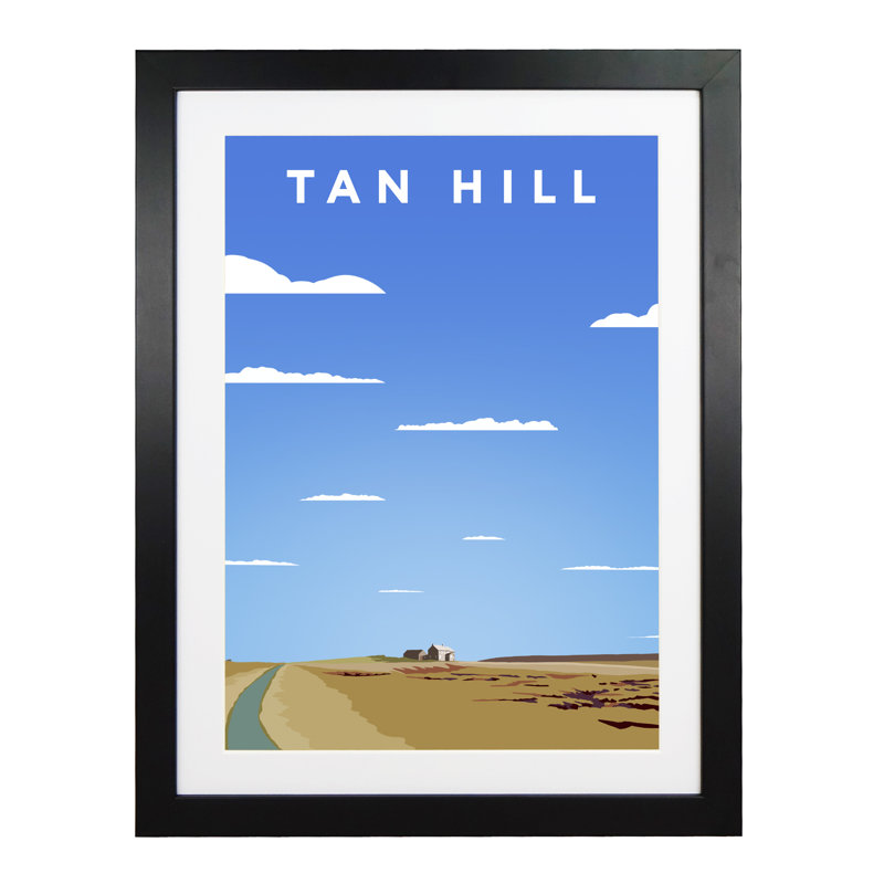 'Tan Hill' by Richard O'Neil - Print, Black Wood Frame, 43.5 cm H x 33.5 cm W x 2.2 cm D