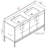 Tortola 60'' Double Bathroom Vanity with Sintered Stone Top-2049803710-2049803711