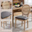 Ensemble de table de salle à manger ronde 31,5 "et 2 chaises à dossier rond-950278603-950278602