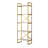 Colesen Modern Marble & Gold Bookshelf, 22.8 x 68.9 x 11.8 inches | 100% Melamine Coated Chipboard, Thickness: 0.7 inches | Sturdy Metal Frame, Numerous Shelves for Elegant Storage & Display | Glamorous Home Décor