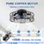 Ventilateurs de plafond encastrés 20 po avec lumières et télécommande-234346937