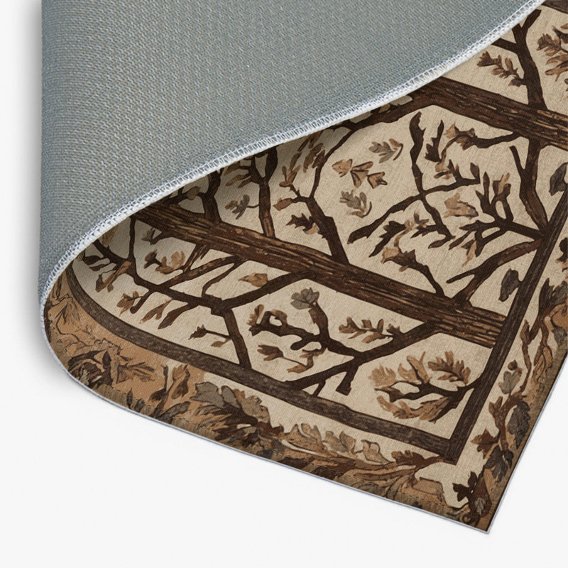 Turkish Brown Indoor and Outdoor Area Rug, Rectangle 4' x 6'