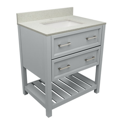 31'' Single Bathroom Vanity with Stone Top
