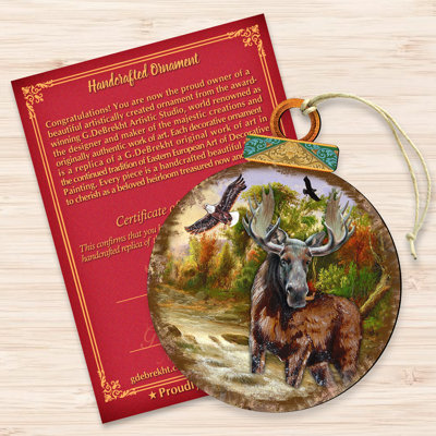 Tidaholm 5.5'' Wood Animals Ball Ornament