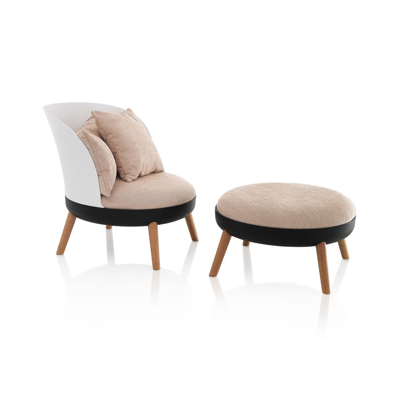 Duenweg Upholstered Slipper Chair, Pink