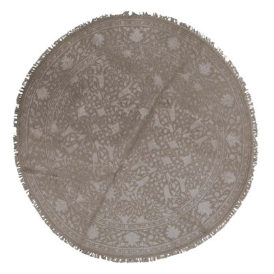 Tapis gris / brun noué à la main de haute qualité