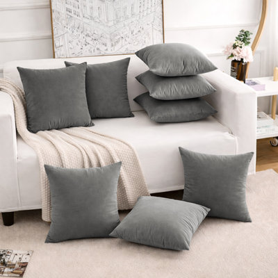 Luxury Velvet Soft Decorative Throw Cushion Cover Set of 8 Cases 
