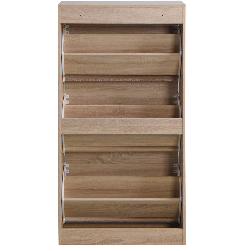 Armoire de rangement à 3 chaussures - support en bois pour le vestibule. Le panneau de particules, la finition lisse, les tiroirs à 2 couches, rehausse l'apparence du vestibule 3 avec son organisateur à 3 tiroirs. Fabrication de planches, chaussures spacieuses et quotidienne