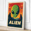 Alien Visitor Retro - Wrapped Canvas-380509372-380509373