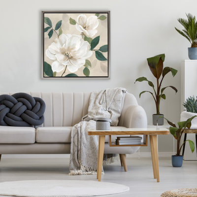 Cadre flottant Serene White Magnolia Study, design par Nan