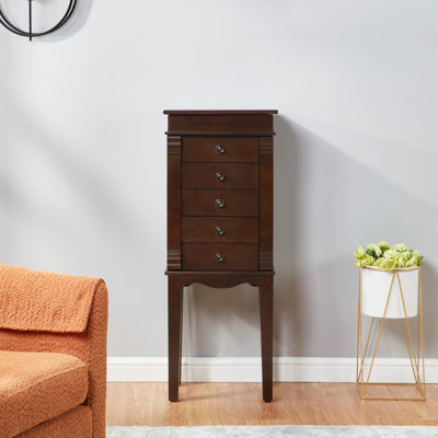5 tiroirs JEWELRY ARMOIRE avec portes battantes