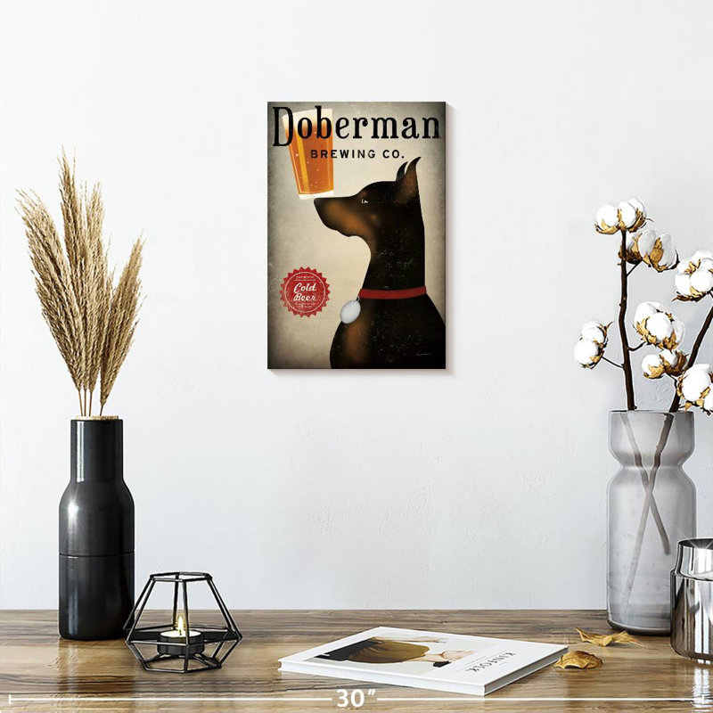 Brampt Doberman Brewing Company, H 12 po x l 8 po
