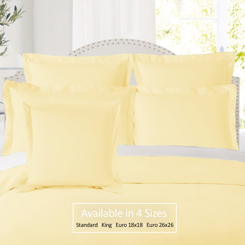 Polyester Bedding, 18" x 18", Light Yellow