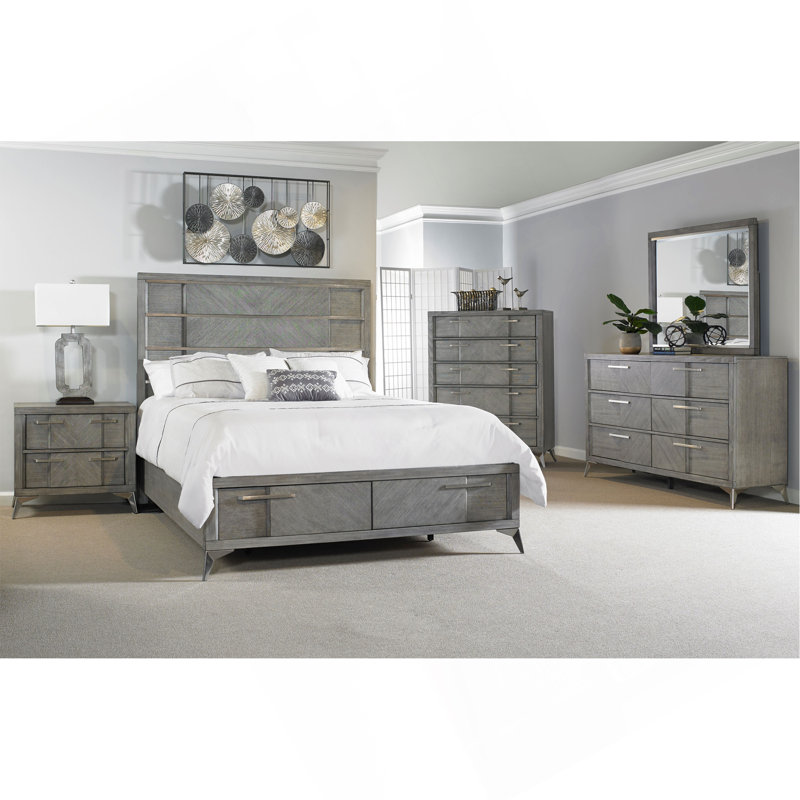 Luxurious Storage Bed With Exquisite Veneer Design For Optimal Comfort, Queen